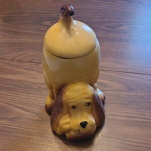 Vintage Yellow Hound Dog Cookie Jar SO ADORABLE! ♥
